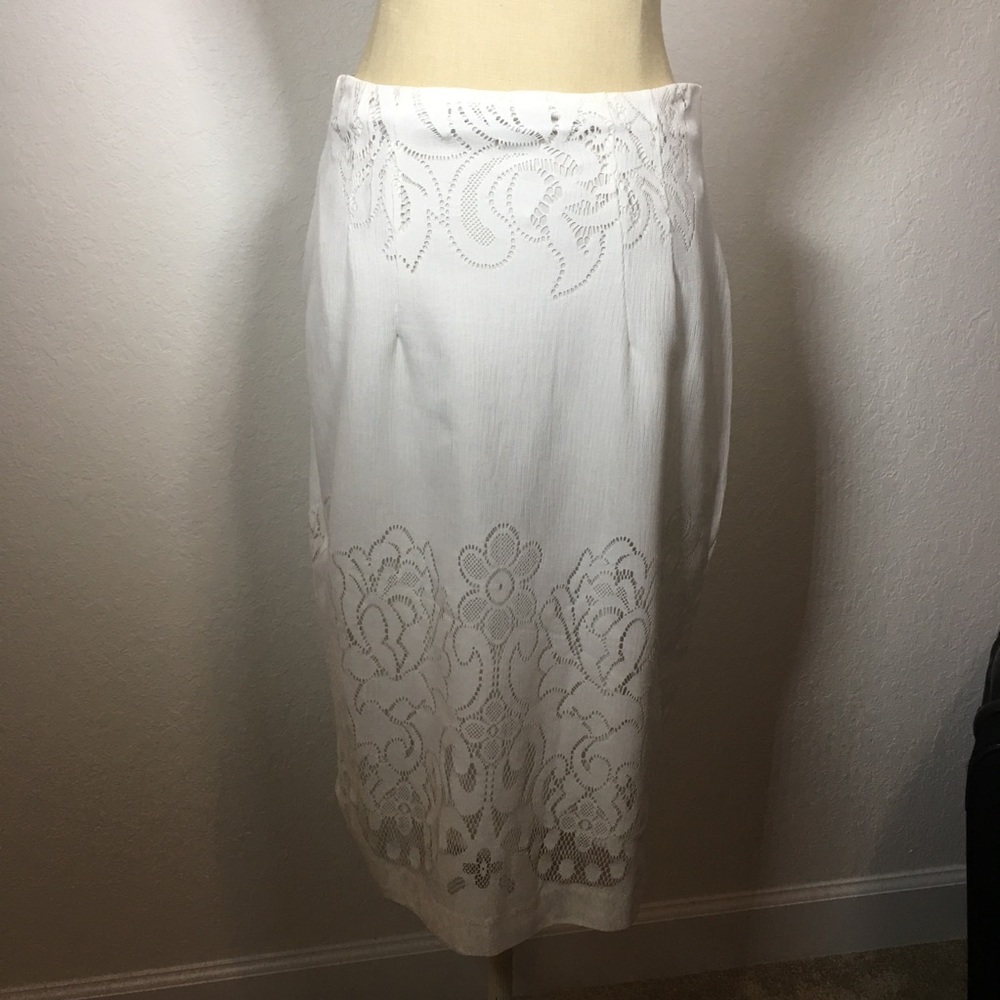 New York & Company Lace Pencil Skirt
